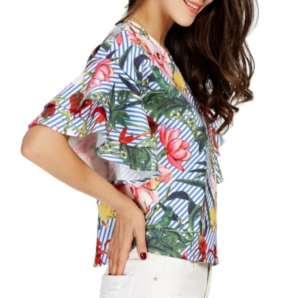 Tropical Print Blouse - Picture 3 of 7